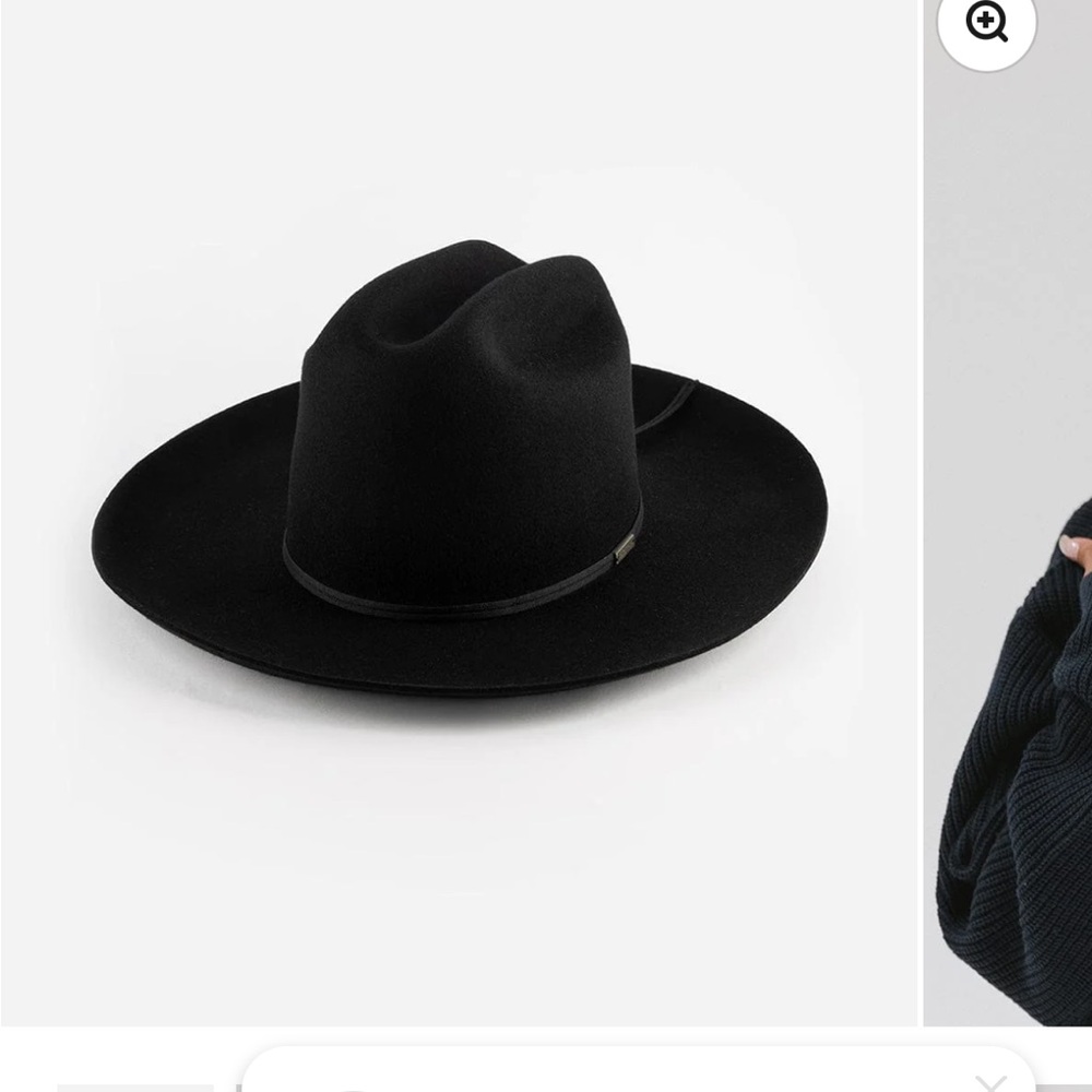 NWT Gigi Pip Black EzraWestern Hat